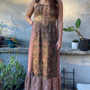 Nanette Lepore Strapless Maxi Floral Dress Size 4